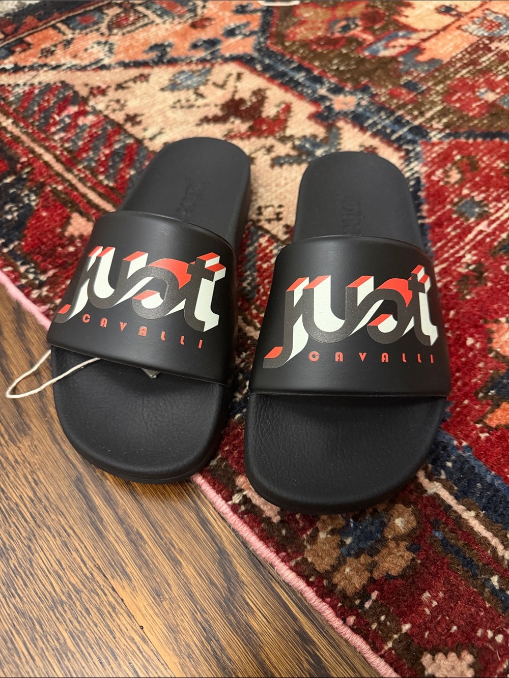 Just Cavalli Graphic Logo Slide Sandals / IT/EU 37